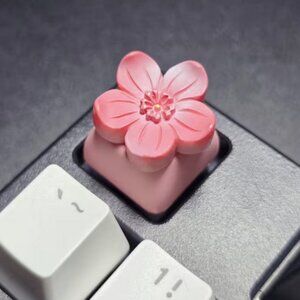Cute Pink Cherry Blossom Kawaii Flower Keycap - OEM Mechanical Keyboard